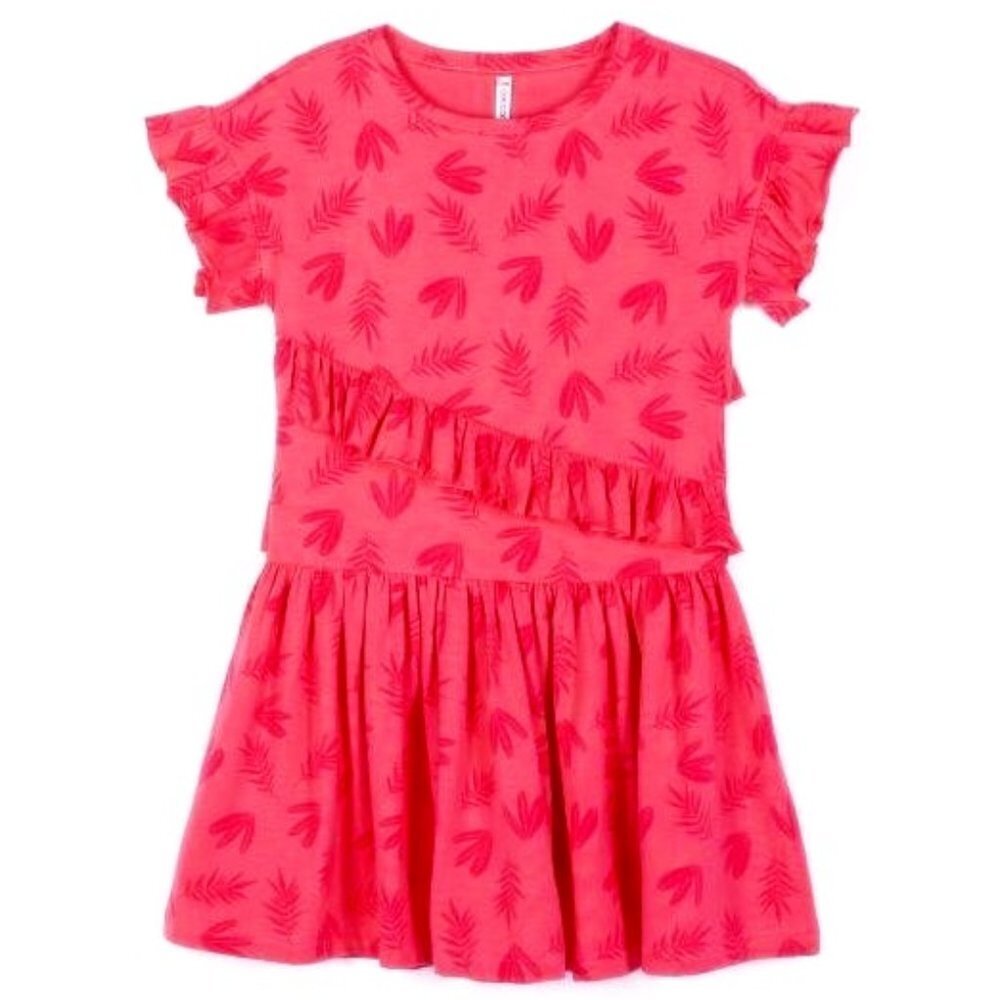Coccodrillo coral tone-on-tone dress